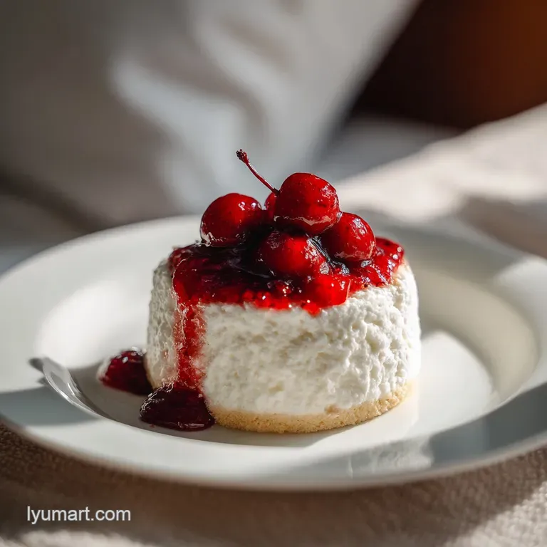 An artfully arranged serving of velvety dip, adorned with fresh berries and a drizzle of sauce.