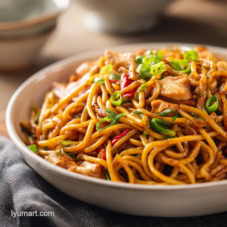 Chicken Lo Mein with Velvety Chicken